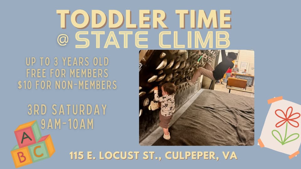 Toddler Time @ State Climb!