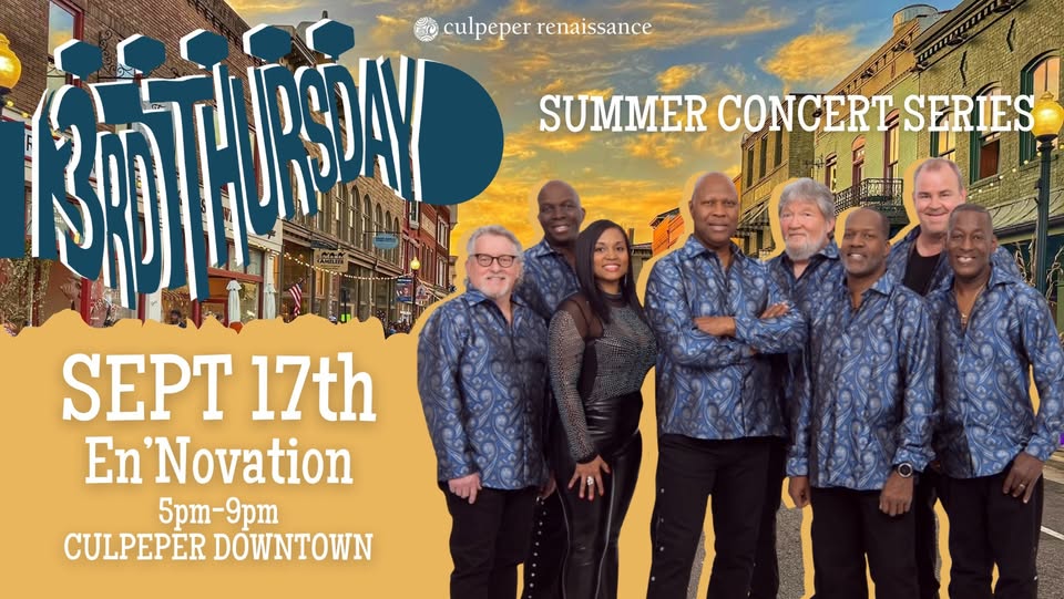 Culpeper Downtown 3rd Thursday Summer Concert Series- Sept 17